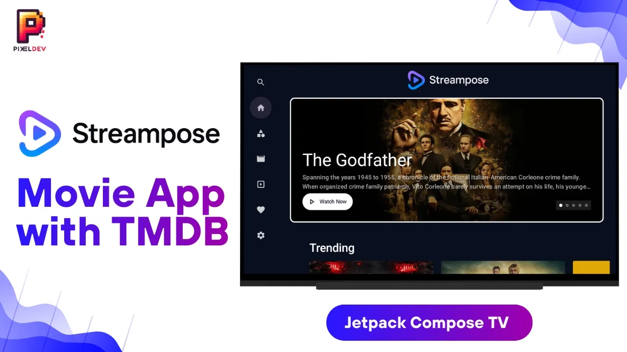 Streampose – Netflix Style Android TV App Built with Compose TV | TMDB API | Jetpack Compose TV